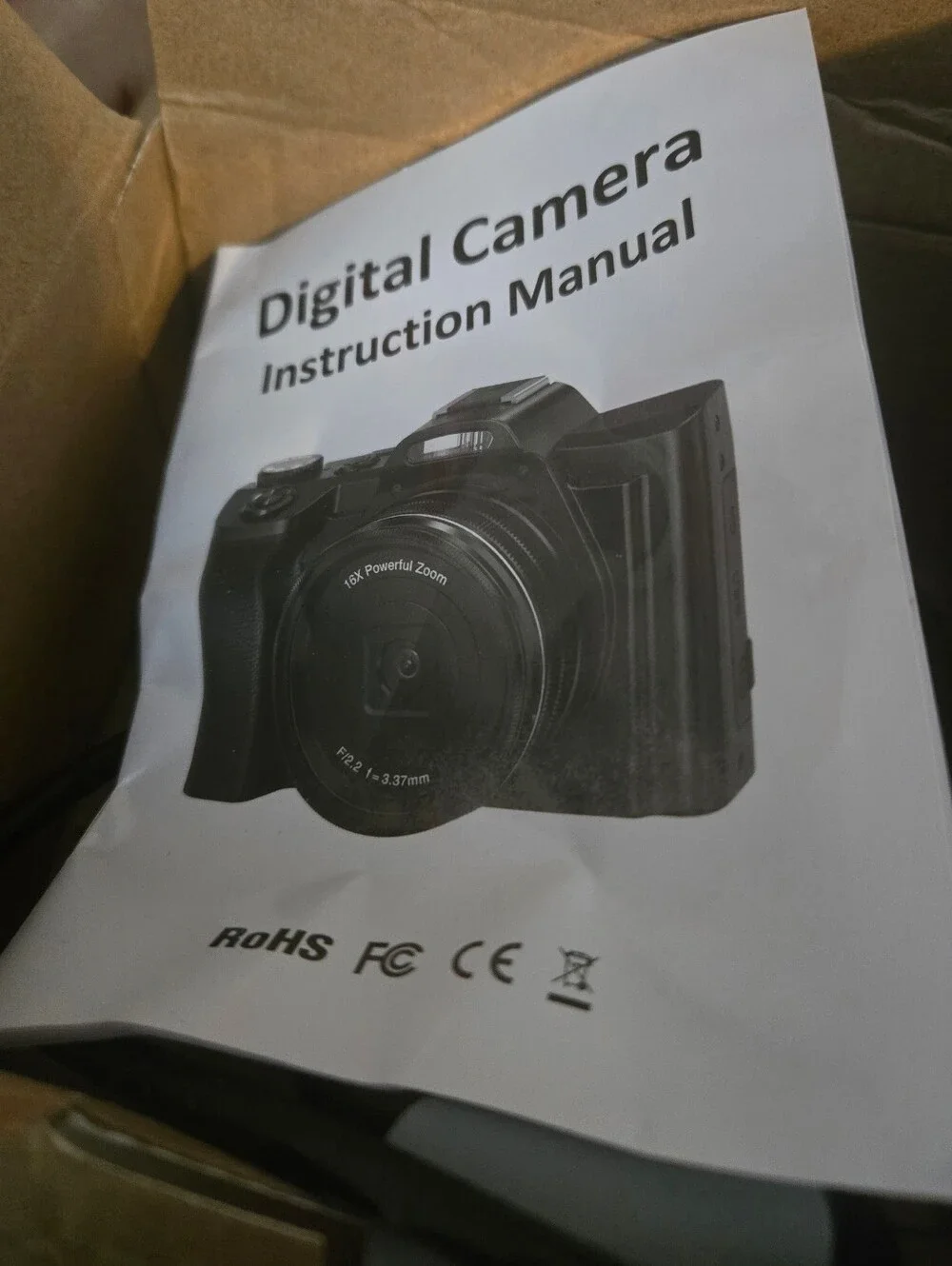 5K Ultra HD Black Digital Camera with Built-In Lens